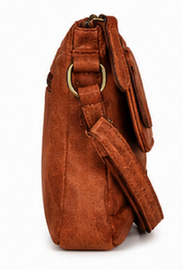 Bolso Bandolera Gravs Hecho a Mano de Cuero Genuino Estilo Bohemio Vintage para Mujer, Moda Primavera, Correa Ajustable, Cierre de Cremallera - Product Image 3
