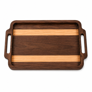 Premium Modern Handcrafted Wooden Serving <b>Tray</b> Handles | Rectangular Eco-Friendly Multi-Functional Tea Coffee <b>Breakfast</b> <b>Tray</b> - Product Image 1