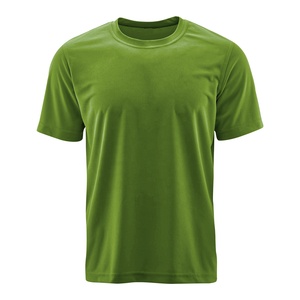 T-shirt à manches courtes pour homme, couleur unie, col rond, coupe classique, jersey respirant, style décontracté, 100% polyester - Product Image 1