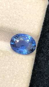 Zafiro azul natural de corte ovalado facetado, piedra preciosa suelta de zafiro de Ceilán para joyería fina. - Product Image 4