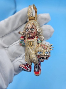 จี้เพชรโมอิสซาไนต์หรูหราแบบ Iced Out เงินแท้ 925 ชุบเงิน เครื่องประดับฮิปฮอปแฟชั่นสำหรับทุกเพศ สวมใส่ได้ทุกวัน ไม่ได้รับการรับรอง - Product Image 3