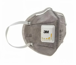 หน้ากากอนามัยแบบใช้แล้วทิ้ง 3M รุ่น 9541V พร้อมชั้นกรองคาร์บอนแบบแอคทีฟและวาล์วระบายอากาศ ผ้าไม่ถักทอ 5 ชั้น ป้องกันฝุ่นและกลิ่น - Product Image 3