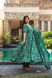 Hermoso Vestido Anarkali de Diseño Indio-Pakistaní, Tela Muslin, Estampado Digital Elegante, para Fiestas, Casual, Tradicional, Ropa Femenina - Product Image 2