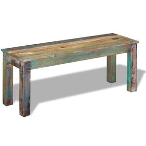 Banc multicolore en bois recyclé, mobilier de patio moyen et durable - Product Image 3