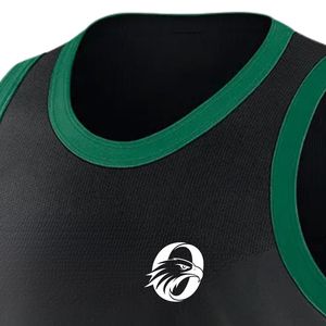 Camiseta de Baloncesto Negra y Verde para Hombre, Sin Mangas, Uniforme Deportivo Ligero, Transpirable, para Entrenamiento y Partido - Product Image 3