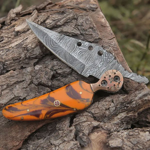 Damascus Steel Folding Knife Handmade Pattern Steel Compact Pocket <b>Tool</b> Outdoor <b>Camping</b> Hiking Fishing Travel Everyday Use - Product Image 6