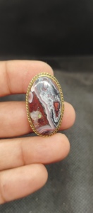 Best Selling Crazy Lace Agate Jasper Brass Grooved Cabochon Amazing <b>Crystal</b> Healing Loose Gemstone for Jewelry Making Bezel - Product Image 2