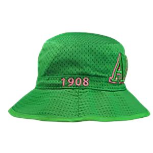 Green Embroidered Bucket <b>Hat</b> 58 CM Fashion Outdoor <b>Cap</b> Casual Sun <b>Hat</b> Stylish Headwear Unisex Cotton <b>Hat</b> Summer Accessory Gift - Product Image 2