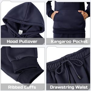 Comfortable Embroidered Winter Sweat <b>Suit</b> 100% Cotton Casual Wear with Front Logo - Product Image 6