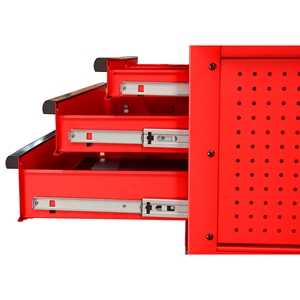 OEM 84cm 4 <b>Drawer</b> Rolling Tool Cart Soft Closing Matte Red Powder Coated Steel Wholesale for Heavy Duty <b>Workshop</b> Garage Use - Product Image 6
