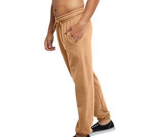 Pantalon de jogging cargo pour homme en molleton mi-lourd, coupe ample, bas ouvert, pour entraînement et sport, 100 % coton, écologique et respirant - Product Image 3