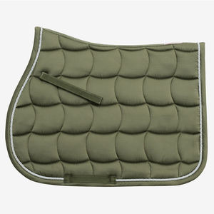 Tapis de selle de dressage bleu marine matelassé avec bordure blanche et doublure polaire pour l'entraînement des chevaux - Product Image 2