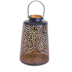 Portavelas votivo de Metal y hierro para decoración del hogar, portavelas de Metal dorado perforado, geométrico, para Hotel - Product Image 6