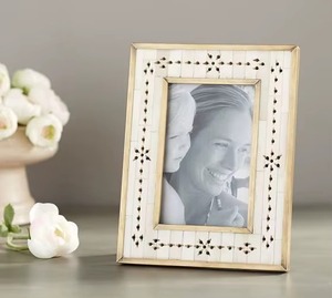 Herringbone Bone Inlay Handmade Rectangle Vertical Tabletop <b>Photo</b> <b>Frame</b> with Customized Printing From REHMAN CRAFT - Product Image 5