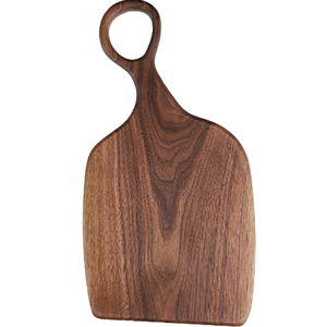 Planches à découper carrées en bois épais personnalisées pour cuisine, en bois intelligent, bambou, noyer brun, avec design en résine, ustensiles de cuisine - Product Image 2