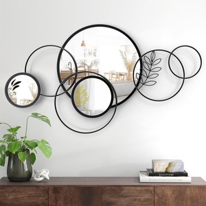 Wholesale Acacia Wood Wall <b>Mirror</b> with Metal Accents - Product Image 3