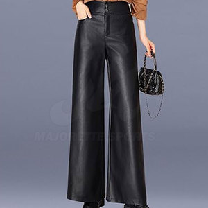 New Design Comfortable Women Leather Pants Premium Quality Soft Leather Classic Style For Casual Adult Use - Product Image 3