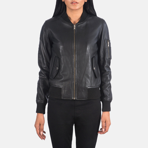 Women's Modern Style Slim Fit Sheep Skin Bomber <b>Jacket</b> Fashionable Breathable Leather Women's <b>Jackets</b> - Product Image 6