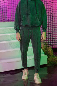 Survêtements unisexes imprimés de haute qualité 2026, effet délavé à l'acide et à la pierre, avec sweat à capuche et pantalon ample à taille élastique, pour les activités de plein air et les voyages - Product Image 2