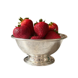 Moderno Cuenco de Metal Plateado con Base, Elegante Centro de Mesa de Acero Inoxidable para Frutas, Compota para Hogar y Bodas - Product Image 5