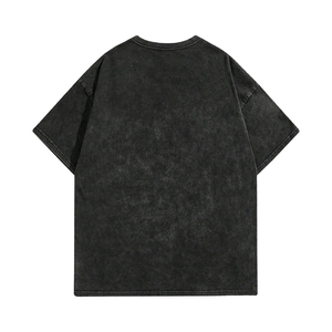 เสื้อยืดสตรีทแวร์เทรนดี้ พิมพ์ลายผ้าฝ้ายสำหรับผู้ชาย เสื้อยืดลายกราฟิกสไตล์วินเทจฟอกสี เสื้อยืดผู้ชายออกแบบและโลโก้ตามสั่ง ขายส่ง - Product Image 3
