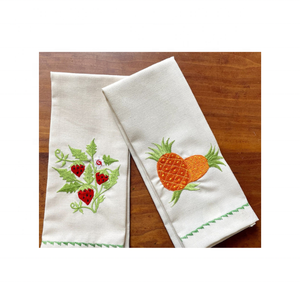 Arbres floraux tissés gaufrés GOTS certifiés doux 100% coton brodé 18x28 pouces 200 GSM élégant nouvelles serviettes de cuisine durables - Product Image 2