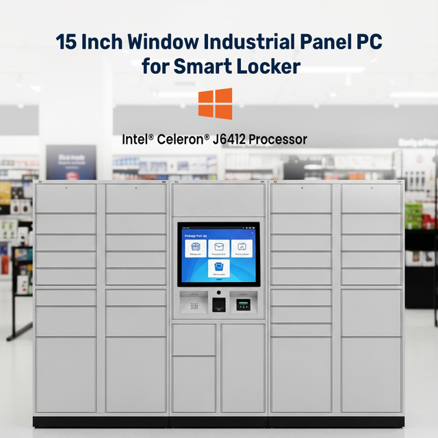 All-In-One 15 Inch Window 11 Industrial Panel PC With Fast Speed Processor J6412 SSD 128GB Fanless Rugged IP65 Touch Computer