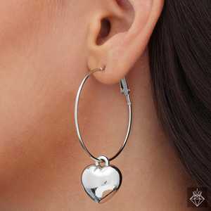 Boucles d'oreilles créoles PRAO Heart Love Drop Elegant Fine Jewelry - Product Image 4