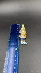 สร้อยคอชุบทองคำสีเหลืองประกายระยิบระยับสำหรับทุกเพศ ประดับเพชรโมอิสซาไนต์ จี้ฮิปฮอป ทำจากเงินแท้ 925 - Product Image 3