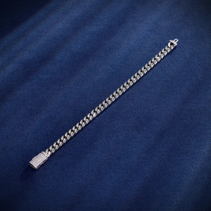 Bijoux personnalisés pour hommes Jewel Art, collier Miami Cuban Link en argent sterling 925 plaqué or 18 carats, fermoir glacé, diamants Moissanite, style Hip Hop - Product Image 3