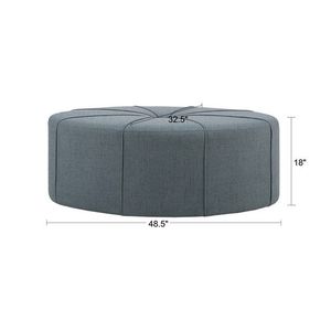 48 \ "grande Cocktail Ottoman in stile moderno per soggiorno sgabelli e pouf in tessuto di poliestere blu - Product Image 4