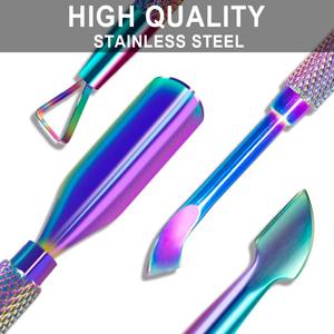 Ensemble professionnel UBI de 2 outils à cuticules double usage en acier inoxydable – Repousse-cuticules, coupe-cuticules et lime à ongles durables - Product Image 5