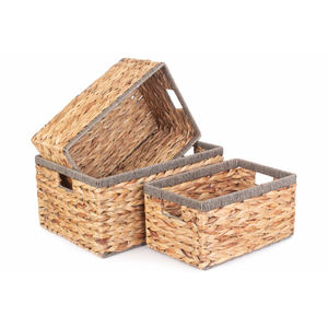 Panier tressé à la main en jacinthe d'eau, best-seller, fait main, pour rangement et organisation - Product Image 5