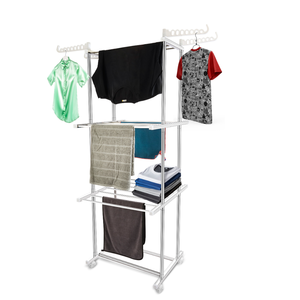 Stainless steel tower clothes <b>drying</b> <b>rack</b> sturdy foldable laundry stand space saving design durable construction for home use - Product Image 5