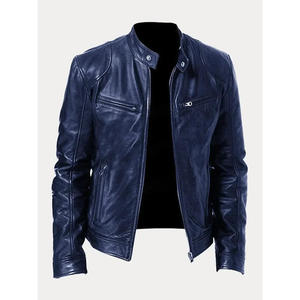 Chaqueta de Cuero de Primera Calidad, Nuevo Estilo, 100% Cuero Vacuno Original, Chaqueta de Cuero Transpirable para Invierno - Product Image 1
