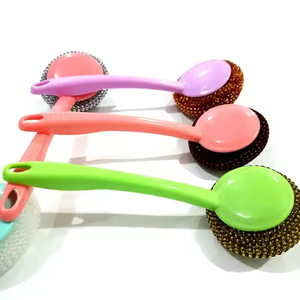 TECHNOFIRST Modern Handheld Flexible <b>Long</b> <b>Handle</b> Plastic Kitchen Sink Cleaning <b>Brush</b> with Silicone Bristles for Home Use - Product Image 5