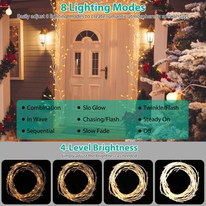 Guirnalda de Abedul Iluminada de 7.87 Pies, 144 Luces LED, Guirnalda de Ramitas con Temporizador y 8 Modos, IP45 Impermeable, Guirnaldas y Coronas para Bodas - Product Image 2