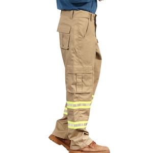 กางเกงทำงานนิรภัยโพลีเอสเตอร์แบบสะท้อนแสง Hi Vis พร้อมกระเป๋าคาร์โก้  รองรับการสกรีนโลโก้ตามต้องการ - Product Image 4