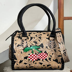 กระเป๋าเดินทางสุดหรู Super September Overnight Travelling Speedy Duffle Bag ลายเชอร์รี่ หนังวัวแท้ ชุดกระเป๋าเดินทางเข้าชุด 3 ชิ้น - Product Image 4