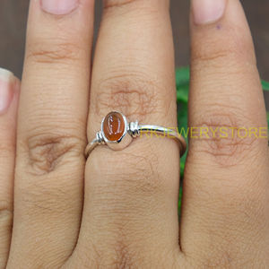 Bague en argent sterling 925 de qualité supérieure avec cornaline rouge, design artisanal, bague en pierre précieuse, bijoux en cornaline, cadeau de Noël - Product Image 2