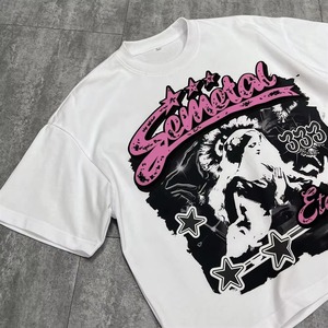 <b>White</b> Men's Oversized Anime Graphic T-Shirt with Custom Fleece Fabric Quick Dry & Eco-Friendly Casual <b>Tee</b> - Product Image 4