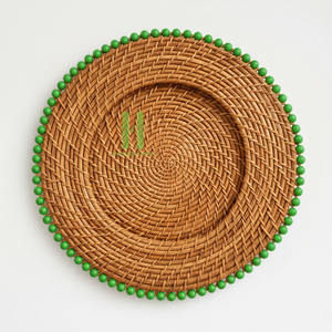 New Arrival Hot Trend Rattan Charger <b>Plates</b> Boho Rattan Placemat OEM Hot Sale Placemat Wicker Charger <b>Plate</b> Rattan 2026 - Product Image 5