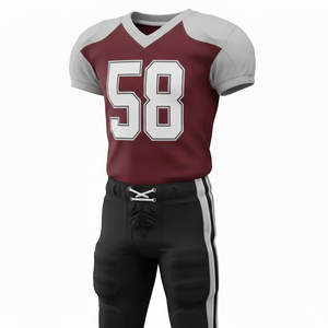 Uniforme de Fútbol Americano Personalizado para Hombre - Conjunto de Jersey y Pantalones Deportivos, Tejido Transpirable que Absorbe la Humedad, Diseñado para Comodidad en el Campo - Product Image 1