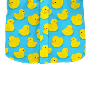 เสื้อฮาวาย Aloha Beach Shirt สีน้ำเงินลายยางเป่าลมรูปเป็ด สำหรับผู้ชาย เสื้อฮาวายลำลองติดกระดุม แขนสั้น เสื้อฮาวายตลกๆ สำหรับผู้ชาย - Product Image 3