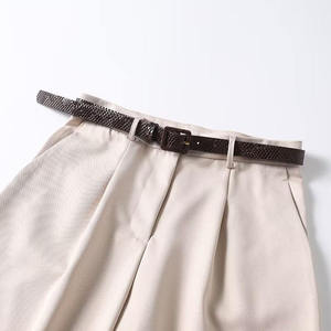 Men's Spring/Summer Breathable Eco-Friendly <b>Elastic</b> Waist Mid Commuter Style Versatile <b>Belted</b> Long Casual Shorts - Product Image 4