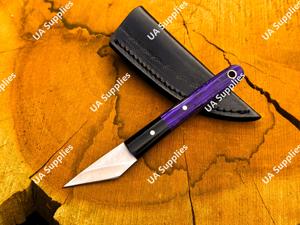 Cuchillo utilitario de hoja fija estilo Kiridashi hecho a mano con mango de madera y acero inoxidable, calidad premium, personalizable OEM/ODM - Product Image 6