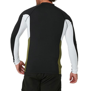 2026 Vente en gros Haut de gamme pour hommes, Rashguard anti-UV à manches longues, color block, pour adultes - Product Image 4