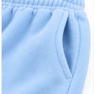 Pantalon de jogging en molleton bleu ciel personnalisé, coupe ample et décontractée, taille élastique, bas de pantalon froncé, pantalon de survêtement décontracté, vente en gros - Product Image 5