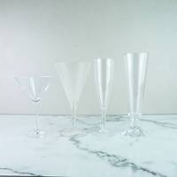 [Holar] Taiwán hizo 7 "alto ámbar claro plástico vino Martini copas para bares restaurantes hoteles hogar comedor