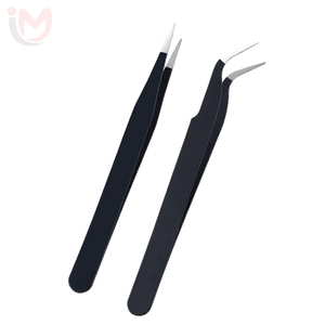 Pince à épiler professionnelle de haute qualité personnalisable en acier inoxydable, précision anti-magnétique, couleur arc-en-ciel, pointue, 10 mm - Product Image 1